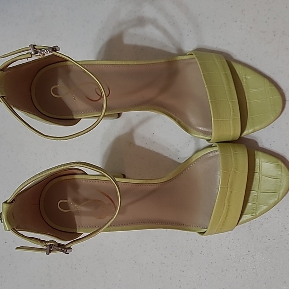 NWOB Sam Edelman Yaro (kiwi/subtle lime green) heeled sandals size 8.5 - Picture 4 of 10
